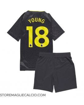 Everton Ashley Young #18 Maglia Gara Trasferta Repliche 2024-25 Bambino Maniche Corte Everton Ashley Young #18 Maglia Gara Trasferta Repliche 2024-25 Bambino Maniche Corte
